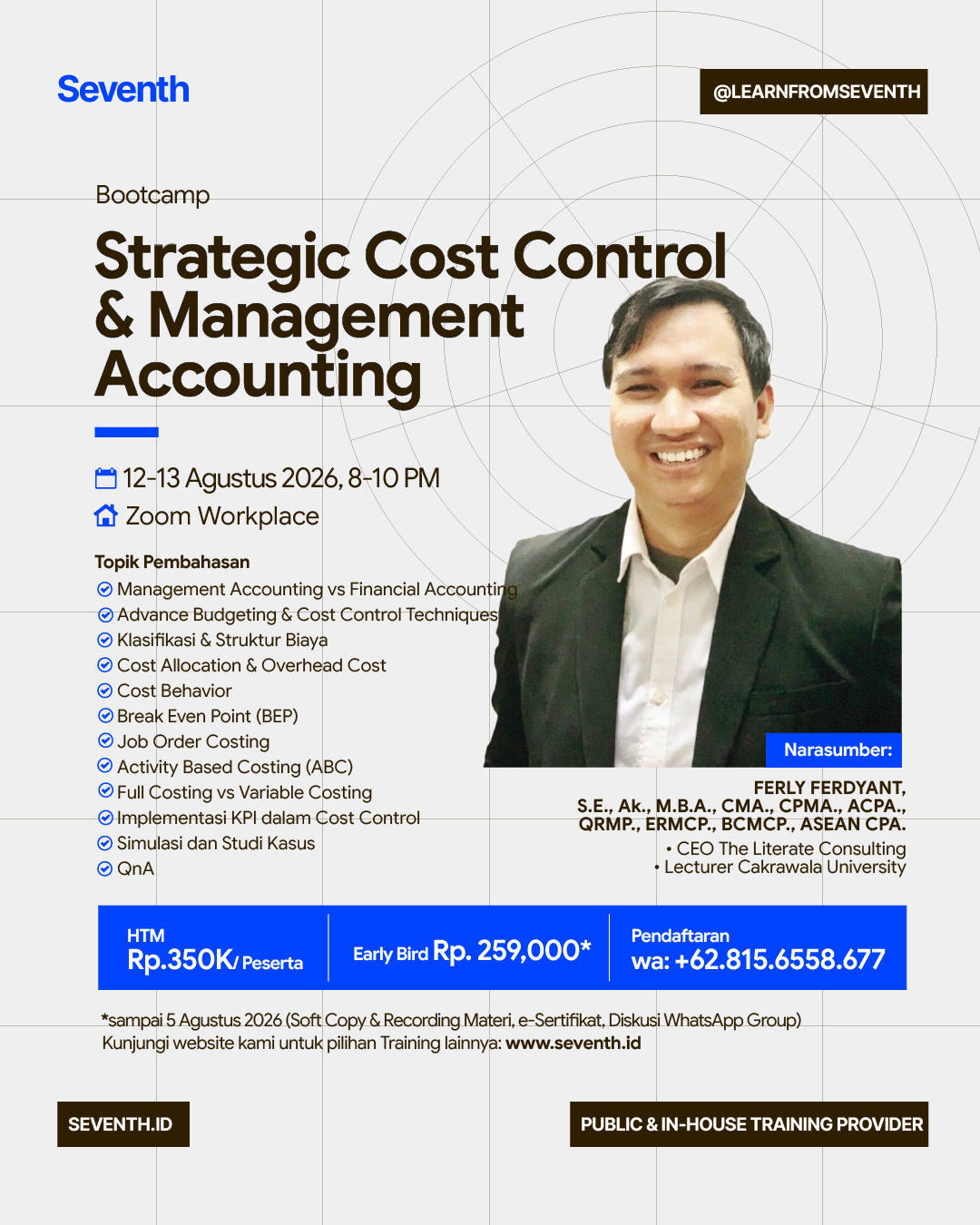 Poster Bootcamp Strategic Cost Control & Management Accounting 2026 - Seventh Training Provider